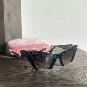 Authentic Miu miu embellished cat eye sunglasses